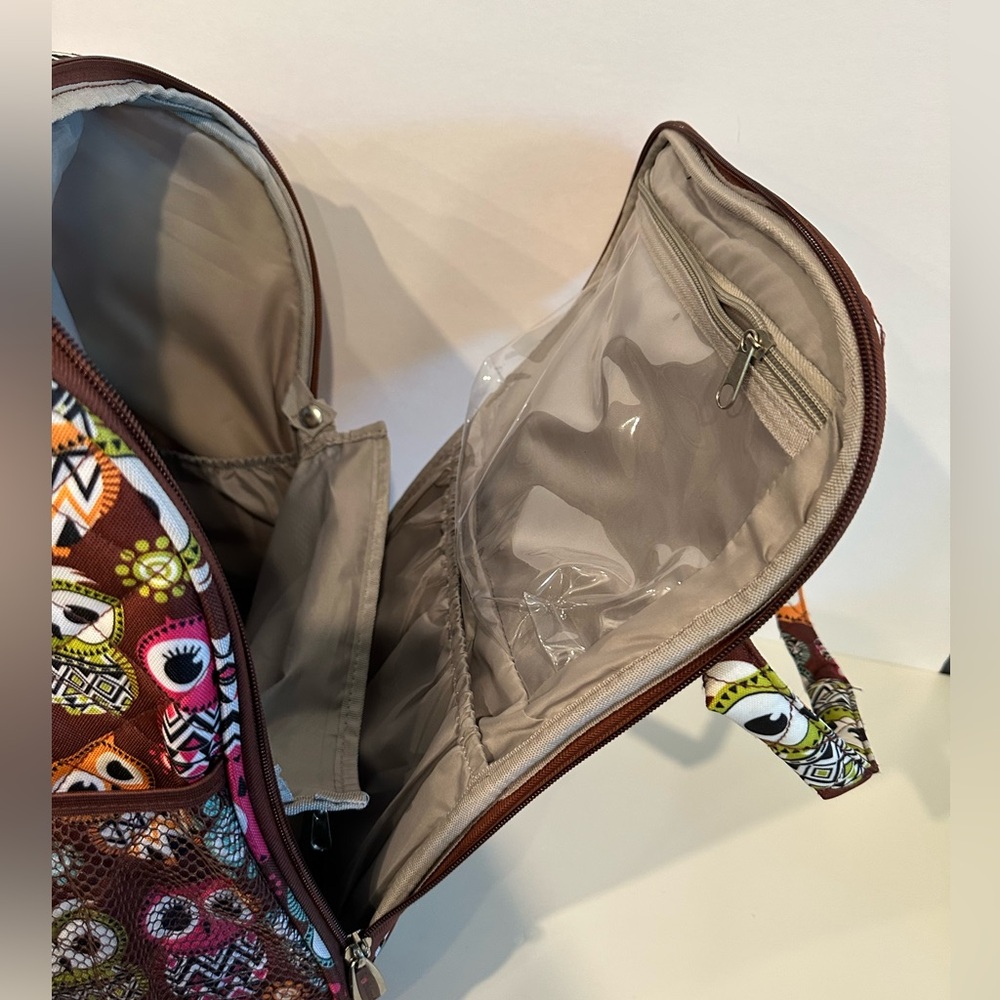 Rockland Owl Print Rolling Tote for Travel, Crafts or Storage - Picture 13 of 16